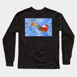 Santa's Sleigh Long Sleeve T-Shirt